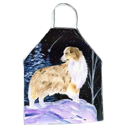Carolines Treasures Carolines Treasures SS8359APRON Starry Night Australian Shepherd Apron - 27 x 31 in. SS8359APRON